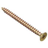 ForgeFix Multifunctionele schroeven met enkele schroefdraad | 5,0 x 60 mm | Zink Gele Gepassiveerde Single-Thread Schroeven Verzonken Pozidrive Houten Bevestigingsmiddelen voor Houtplaat MDF Plastic