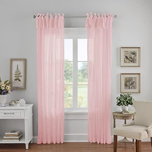Elrene Home Fashions Vitrage - Blush - 132x213 cm - Halftransparant