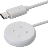 kwmobile USB-oplaadkabel type c geschikt voor Google Pixel Watch 3 / Pixel Watch 2 / Fitbit Versa 4 3 2 / Ace LTE - Kabel voor smartwatch - in wit
