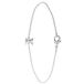 Lucardi Dames Armband met letter hanger - Staal - 18 cm - Zilverkleurig
