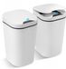 PromoHome Automatische Prullenbak 12L - Set van 2 - Bewegingssensor - Wit