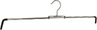 De Kledinghanger Gigant Rokspanner Broekspanner 8112 10 Stuks Metaal Verchroomd Zwart Anti-slip Coating 26-52 cm Zilver