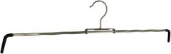 De Kledinghanger Gigant Rokspanner Broekspanner 8112 10 Stuks Metaal Verchroomd Zwart Anti-slip Coating 26-52 cm Zilver