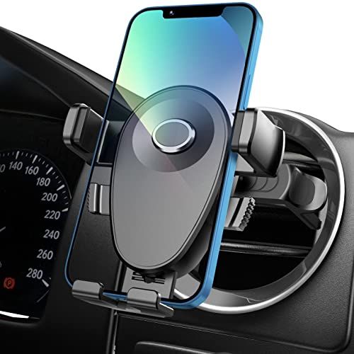 Kaome Houder voor mobiele telefoon voor ronde ventilatieopeningen Mercedes Benz - Zwart
