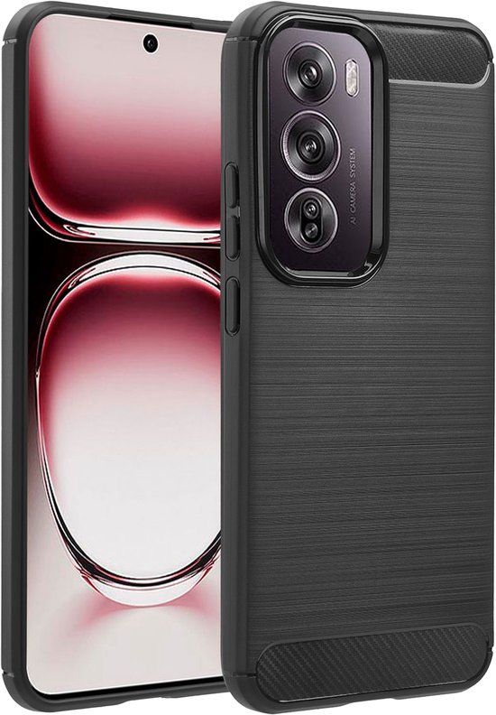 imoshion Brushed Backcover voor de Oppo Reno 12 Pro - Zwart