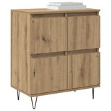 vidaXL Dressoirs 2 st artisanaal eikenkleurig