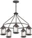 Kichler LED Kroonluchter | 5X E27 Max 60W | IP44 | Dimbaar | Weathered Zinc