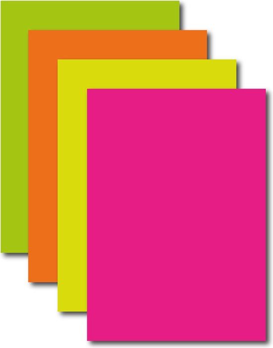 Apli Papier Fluor kleuren 80 gram A4