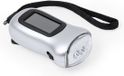 Merkloos Survival zaklamp - zonne-energie en dynamo - oplaadbaar - zilver