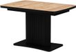 Vicco Eettafel Fenaro, Goudkleurig Eiken/Zwart, 120-160 x 80 cm uitschuifbaar