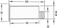 Goldenship Spuigat (doorsnede binnenkant 42mm, lengte 105mm, slang 30mm) (GS30320)