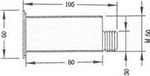Goldenship Spuigat (doorsnede binnenkant 42mm, lengte 105mm, slang 30mm) (GS30320)