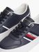 Tommy Hilfiger Leather Global Stripe Platform Trainers Femme Bleu