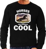 Bellatio Decorations Shoppartners Bv Dieren paarden sweater zwart heren - horses are serious cool trui - cadeau sweater zwart paard/ paarden liefhebber L