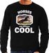 Bellatio Decorations Shoppartners Bv Dieren paarden sweater zwart heren - horses are serious cool trui - cadeau sweater zwart paard/ paarden liefhebber L