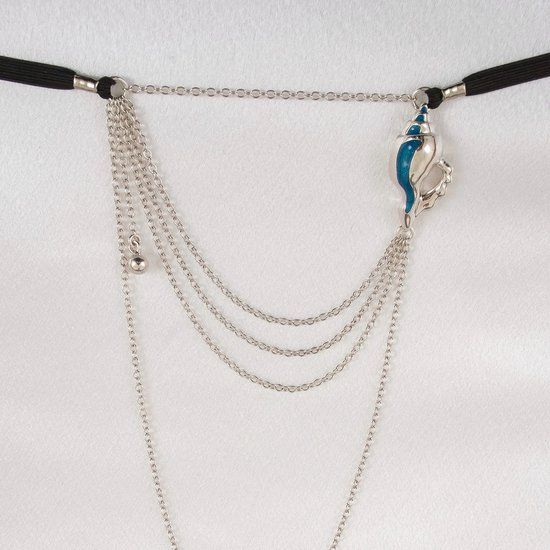 Sylvie Monthulé G-String Ocean of Caresses Zilver