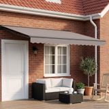 vidaXL Cadre de store extérieur électrique, anthracite, 5 x 3,5 mètres, acier
