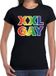 Bellatio Decorations Shoppartners Bv Regenboog XXL gay pride / parade zwart t-shirt voor dames - LHBT evenement shirts kleding / outfit S