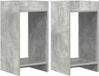 vidaXL Plantenstandaard 2 stuks Betongrijs 30 x 30 x 60 cm Bewerkt hout