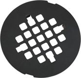 OEM NCD E-Commerce Handel GmbH Zwarte klik-op doucheafvoerafdekking, ronde douchezeef met een buitendiameter van 4,25 inch, eenvoudig te installeren vervangende afdekking, matzwart roestvrij staal