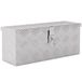 HOMCOM Opbergdoos met sleutelslot, 50 x 15,5 x 20,5 cm, zilverkleurig
