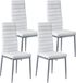 Vevor Moderne Eetkamerstoel (4 Stuks) Witte Cafetariastoel