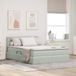 Maison Exclusive - Lit escamotable à LED avec matelas, gris clair, 140 x 200 cm, velours