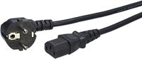Amazon Basics Stroomkabel, 18 AWG, universeel, CEE 7/7 naar IEC320C13, 1 mm diameter, zwart