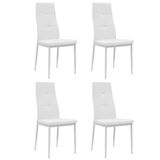 VidaXL White Faux Leather Dining Chairs - Set of 4