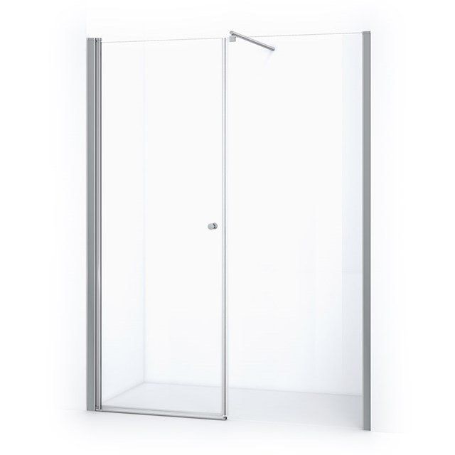 Maxaro Douchewand met Draaideur Zircon Comfort 165cm Chroom - 6095821245208