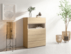 VILLANOVA Commode 4 tiroirs chêne barista
