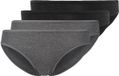 Skiny Slip Advantage Cotton Stretch Bikini Briefs 4P Zwart/grijs L