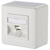 METZ CONNECT 130B10D10002-E Netwerkdoos Opbouw (op muur) Zonder connectoren 1 poort Zuiver wit
