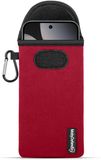 MobyDefend Hoesje - Geschikt voor Google Pixel 10 Pro XL - Neopreen Pouch Met Karabijnhaak - Insteek - Riemlus - Rood