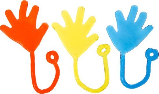 Plakhandjes - Uitdeelcadeau - 3 stuks - Rood/Blauw/Geel