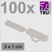 TRU COMPONENTS TC-12888596 T24CA081 Kabelmarkeringdrager Markeringsvlak: 9.5 x 30 mm Transparant Aantal markeringen: 100