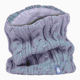 Heat Holders - Dames Kabelgebreide Halswarmer Effen Donkerblauw Polyester