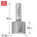 Trend Professioneel Twee Groef Frees, 1/2 Inch Schacht, 31.8Mm Snijdiameter & 25Mm Snijlengte, Hardmetalen Punt (Tct), 4/90X1/2Tc