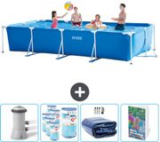 Intex Rechthoekig Frame Zwembad - 450 x 220 x 84 cm - Blauw