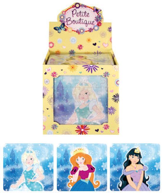 - 108 Stuks Puzzel: Ice Princess 13 x 12 Cm in Traktatiebox Uitdeelcadeautjes