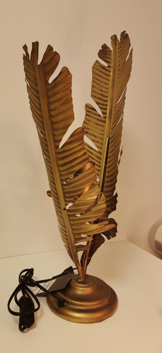 Goedegebuure lamp - Waai Blad -Antiek Goud - 58cm .