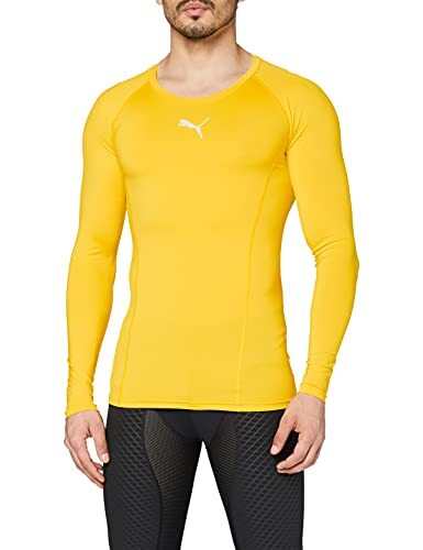 PUMA Herren, LIGA Baselayer Tee LS Shirt, Cyber Yellow, 48/50