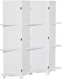 HOMCOM Privacyscherm Paulowniahout Wit 160x1,9x170cm