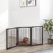 Barrière Pliante 3 Panneaux Pour Chiens Et Animaux, Cloison De Sécurité Portable Pliante 160x1.2x76 cm, Marron
