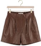 Ruby Tuesday Kisol Leather Shorts Broeken Dames - Bruin - Maat 42