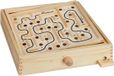 Relaxdays houten doolhof spel met 2 balletjes - behendigheidsspel - balansspel - bordspel