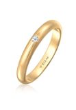 Elli DIAMONDS Elli PREMIUM Ring Dames 925 Sterling Zilver Diamant 0.03 ct Wit Goudkleurig