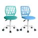 FurnitureR 2 stuks Home Office Chair, Ergonomische Verstelbare Hoogte Swivel Rolling, Computerstoel voor Thuis, Kantoor en Studie, Metaal, Blauw Turquoise, 38,5 cm x 40 cm x 75-87 cm