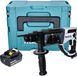 Makita DHR 202 G1JW Accuklopboormachine 18 V 20 mm 2.0 J wit + 1x accu 6.0 Ah + Makpac - zonder oplader