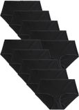 Next - Dames - Full Briefs Cotton Knickers 10 Pack - Zwart